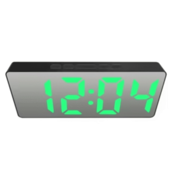Horloge numérique miroir LED avec température