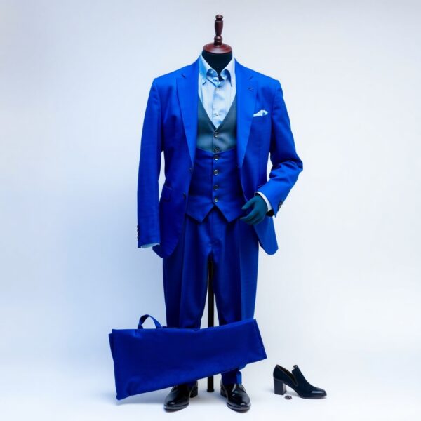 Costume Homme 3 Pièces Bleu