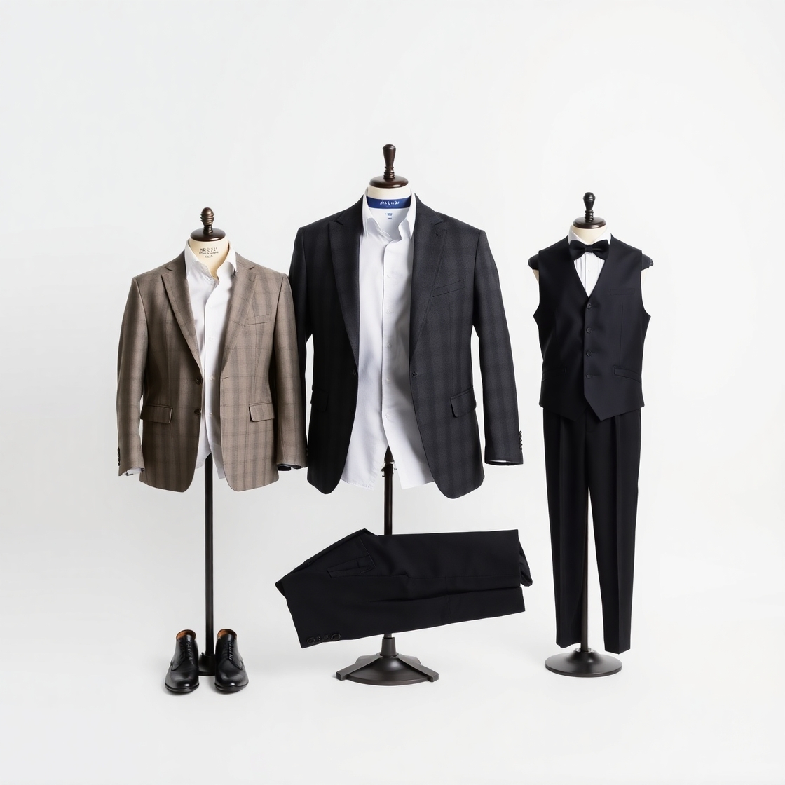 Costume Homme Classique 3 Pièces Noir - Image 3