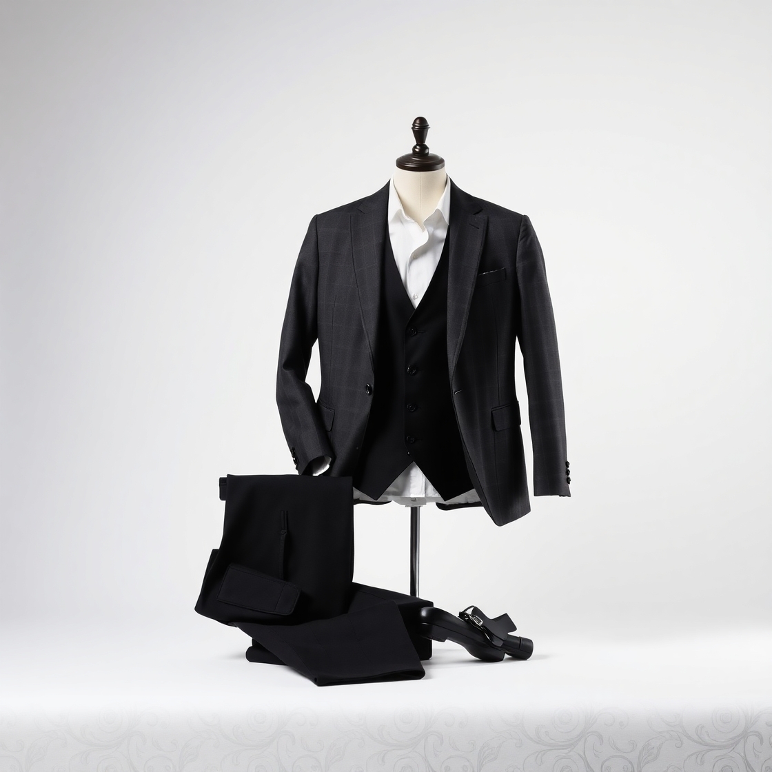 Costume Homme Classique 3 Pièces Noir - Image 4